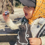 ミニカー専用ポシェット cowboy｜black ｜おしゃれ 子供用 巾着 バッグ ミニカー収納 1歳〜5歳 入園 卒園 新学期 プレゼント 男の子 女の子 お出かけバッグ 誕生日 斜めがけ