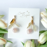 大人かわいいピンクのtulip/ピアス