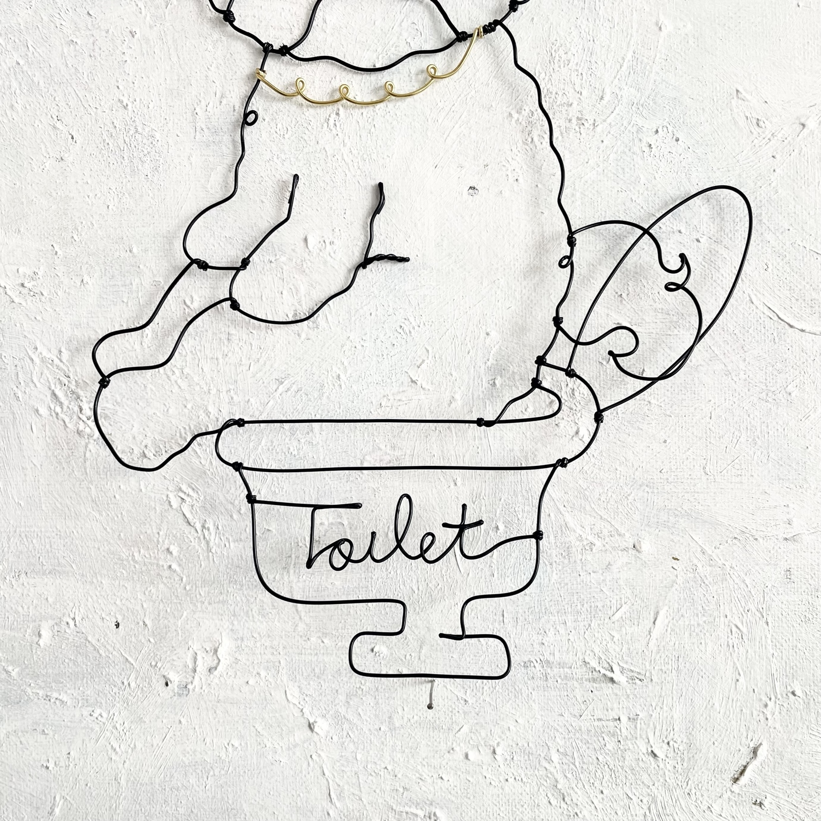 （専用）おトイレしているビションフリーゼ、トイプードルのワイヤーアート おトイレしているビションフリーゼのワイヤーアート◎愛犬を癒し