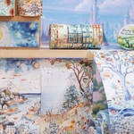 【セット売り】四季絵境シリーズ 和紙背景マスキングテープ マステ 大サイズ 6種