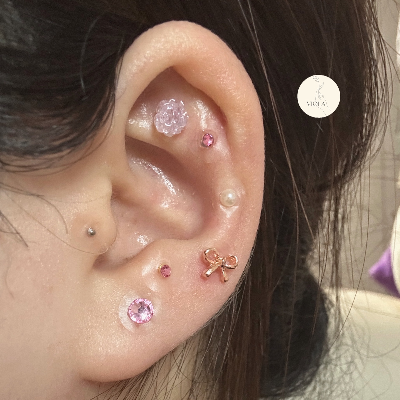 a. 耳つぼジュエリー オーダー品 国産シート】mimitsubo jewelry type A ~韓国かわいい耳つぼ