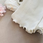 ラスト1点 Mサイズ/メロー仕上げ/10分丈　春待ちパールホワイト♡絶妙カラーのしっとりレギンス　