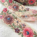 ピンク☆インド刺繍リボン  