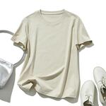 ★サンプルセール　1点のみ★2000円オフ★自慢であるコットンひんやり涼しいTシャツベージュ240521-2M(A11)
