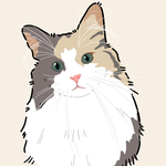 ペットのシンプル似顔絵イラスト