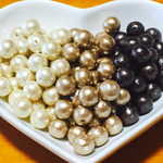 【再販×15】<24粒>  秋冬カラー② 国産コットンパール キスカ ベージュ ダークベージュ 8㎜玉