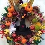 花屋さんが作った大っきなハロウィンドライリース Ｎo.山葡萄