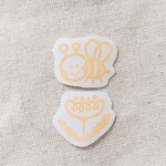 お花とハチのはんこ