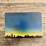 「夜が来る」 キャンバス原画　 お部屋と生活を彩るインテリアパネル風景画