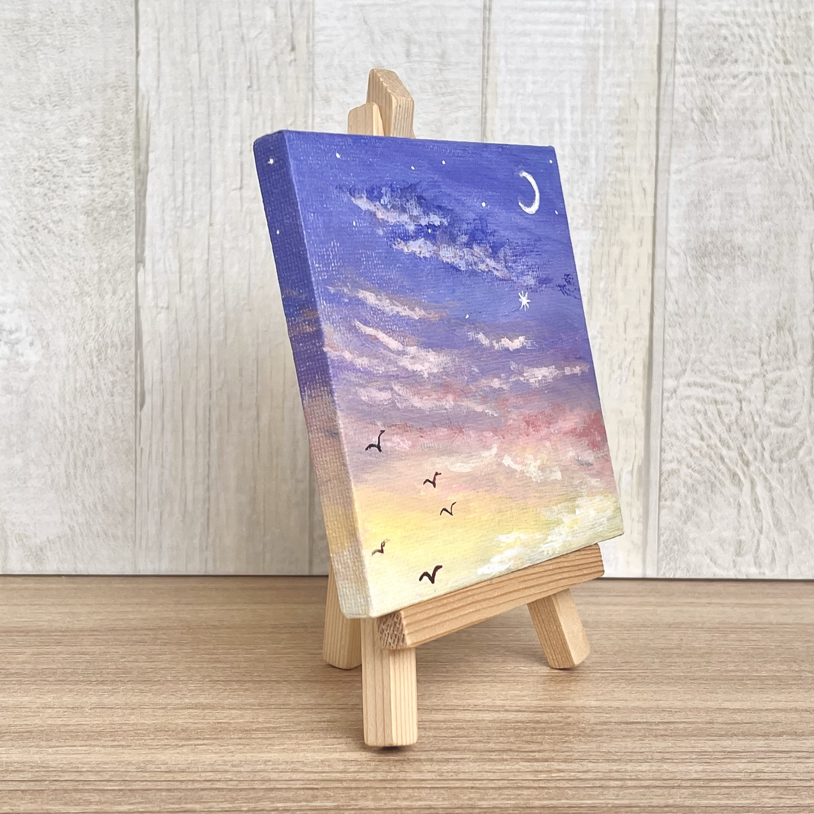 プチキャンバス絵画シリーズ♡アクリル画《原画》 ✴︎ メルヘンSky