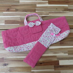 D様専用　リボンも可愛い♡くまステッチPink×花柄の2点