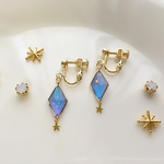 宇宙色ダイヤのイヤリング/ピアス