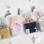 送料無料　大人っぽいうさちゃんminiタオルハンカチ♡4匹セット