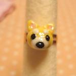 にゃんこのしっぽ○わんリング○ポーチつき○柴犬