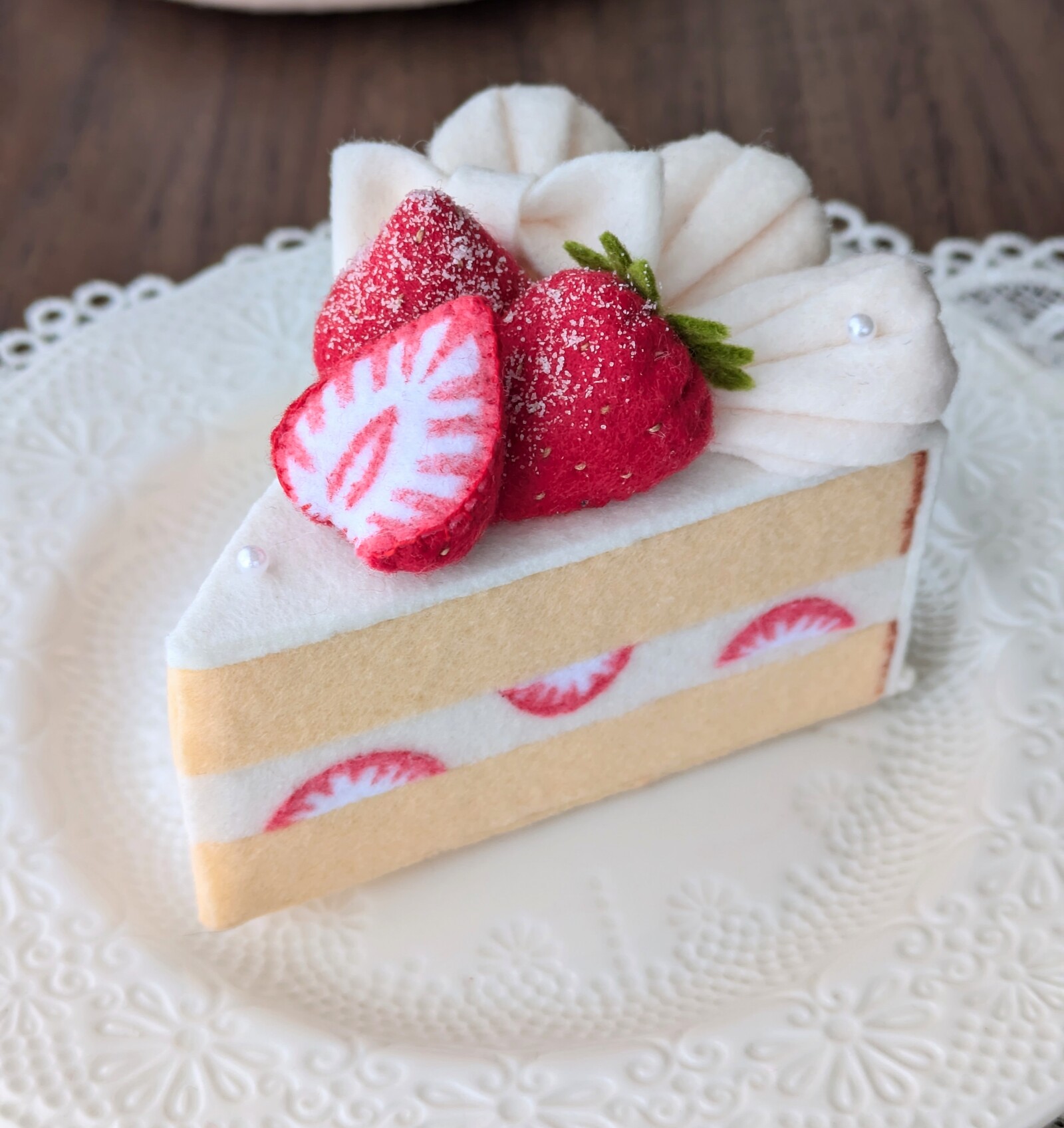 coccページ＊フェルトケーキ フェルトケーキ☆スクエアショートケーキ その他置物 トシ子ばぁ
