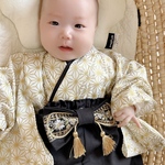 【60ー100ワンサイズ】ベビー袴　ベビー着物　お食い初め　初節句