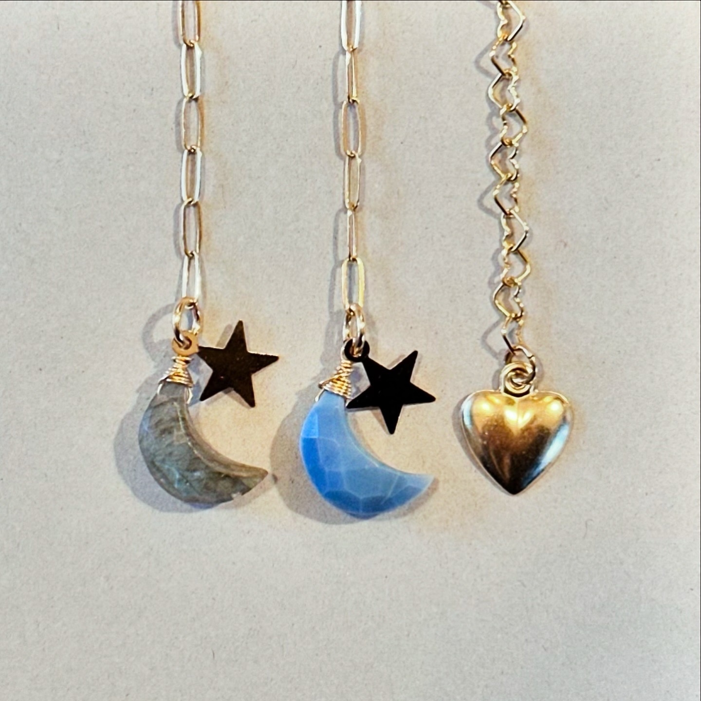 カレンシルバー、星と月のネックレス カレンシルバー、星と月のネックレス レディース