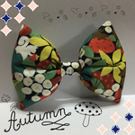 秋柄🎀深緑🎀シェルティ用リボン