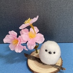 シマエナガと桜