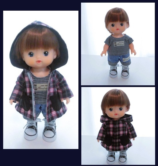 メルちゃんサイズ パンツ2枚セット 苺と赤チェック 服 パンツ 下着