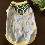 ☆ハンドメイド　犬 服 わんこ セミオーダー 柴犬柄 パステルカラー バンダナ 唐草模様 タンクトップ☆送料無料