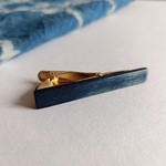 ■藍染×wood ネクタイピン　グラデーション■
