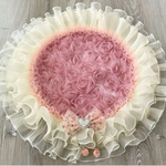 Roseカフェマット🌹犬用 円形 （直径54㎝）
