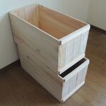 収納ボックス 杉材の リンゴ箱　2個セット