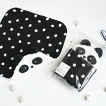 mini ハンカチ　パンダちゃん（ランダムドット柄）ネーム入れ、名入れ可♪