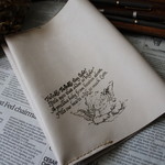 ◇A5サイズ＊手紙を書く天使♪＊book & ノートカバー◇