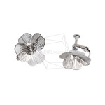 ERG-2908-R【2個入り】メッシュフラワーイヤリング/ネジバネ/Non-Pierced Ears-Clip-on Earrings