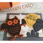 ハロウィン  ふくろうびっくり！オープンメッセージカード 