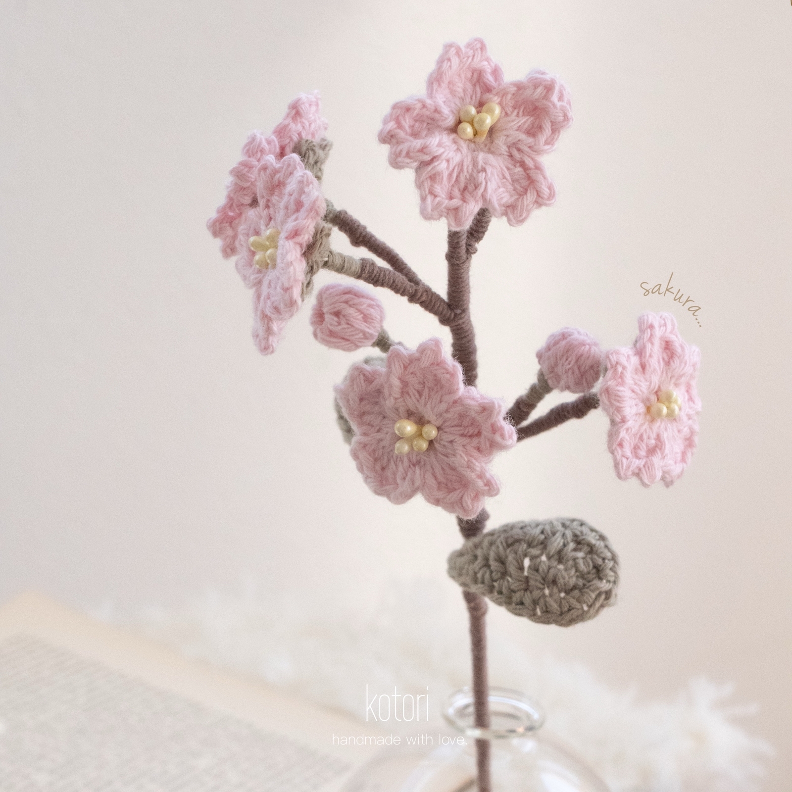 カーネーション&かすみそう ] 枯れない花 編み物の花 ニットフラワー