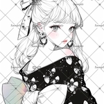【L201】teatea.オリジナル 人物ステッカー