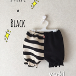 再販×6♥️stripe × Black ☆履いて可愛いかぼちゃパンツ