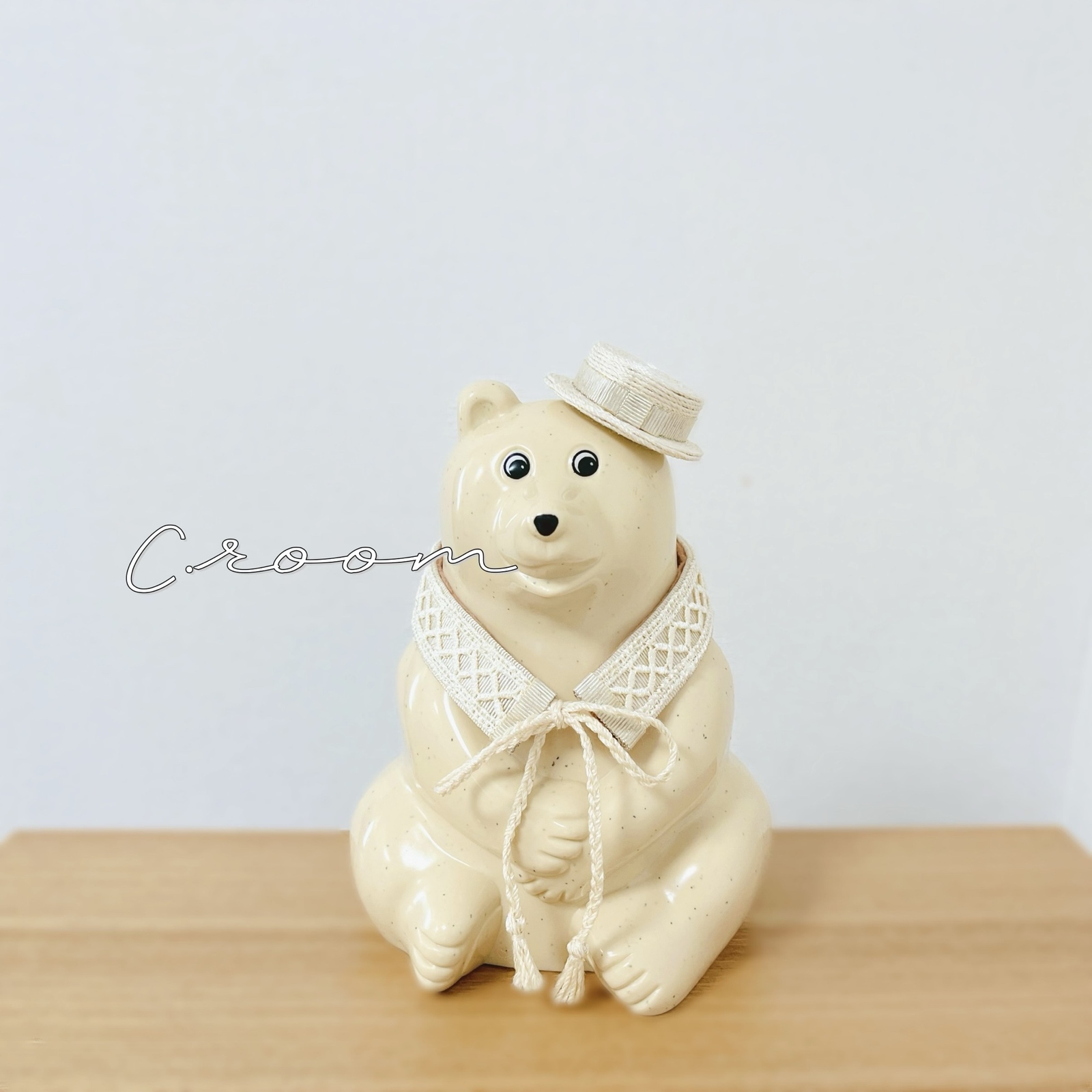 しろくま貯金箱】丸メガネ ブラウン - C.room | minne byGMOペパボ