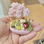 入学式🌸ランドセル くま クマ 桜 サクラ 粘土 ミニチュア粘土 1年生