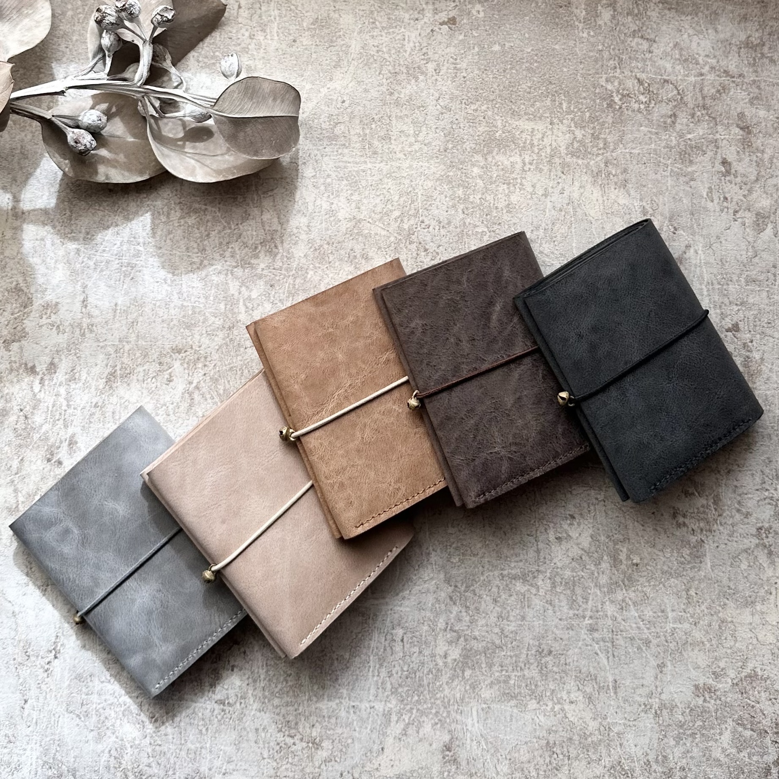 elastic band wallet  / コンパクト財布 / 二つ折財布〝sibilla〞〖カラーオーダー〗〖受注制作〗