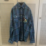 古着　ヴィンテージ　vintage シャツ　チェックシャツ　ネルシャツ　リメイク　リメイクシャツ　個性派