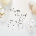 ハーフバースデー　ワイヤーアート　ワイヤークラフト　誕生日　誕生日飾り　Happy  Birthday　ハッピーバースデー　バースデーフォト　くま　うさぎ　ハート　動物　風船　バルーン