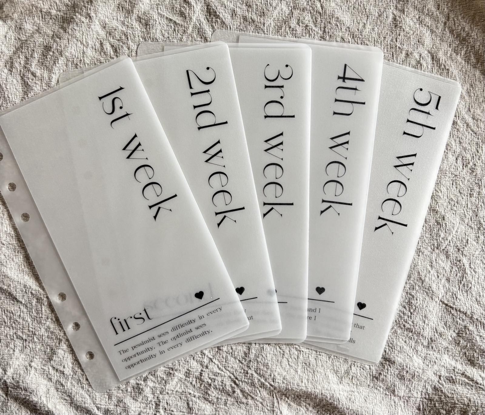 A6 weekリフィル blackデザイン A6weekリフィルblackデザイン