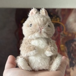 こうさぎテディベア　たちみみ　薄茶
