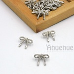メタルミニシャンクボタン 15mm【 Rope ribbon / Silver 】3個