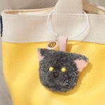 ふわふわねこチャーム｜くろねこキーホルダー｜パンチニードル