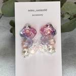 #ピンクスターフラワーのピアス