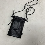 スマホショルダーバッグ☆サコッシュ☆ポリエチレンシート☆ブラック