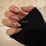 no.76 pink magnet bijou💎nail ピンクマグネット ワンホン　ビジューネイルチップ