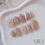 グレージュ　❀　ニュアンス　❀　ネイルチップ