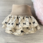 値下げ！犬服　りぼん柄フリルスカート　韓国生地　おむつ隠しに　チワワ