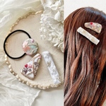 ❤️‍🔥残り3つ❤️‍🔥目玉商品:入学セット　毎日結ぶ朝に　おしゃれセット　パッチンピン　くるみボタン　春　入学祝い　プチギフト　インド刺繍リボンヘアゴム